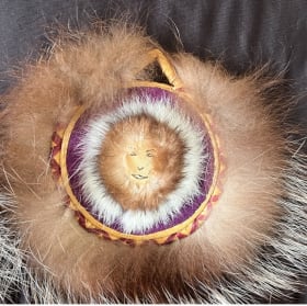 Vintage Inuit Real Fur wall art item