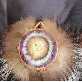 Vintage Inuit Real Fur wall art item