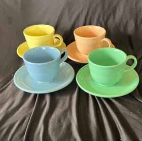 Fiestaware - cup and saucer collection item