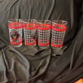 Vintage Kentucky Derby 129th Glasses - set of 4 item