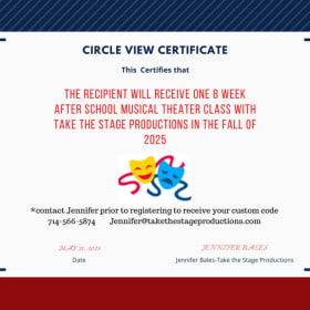 30. Take the Stage Gift Certificate item