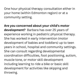 One hour pediatric physical therapy consultation item