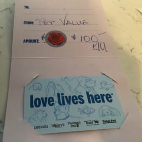 Pet Valu Gift Certficate $100 item