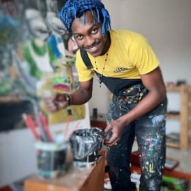 OEUVRE ORIGINALE PEINTE EN LIVE  par El Bachir Diouf item