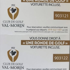 Paire de billets Golf Val-Morin (valeur de 200$) item