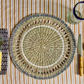 Handmade placemat - white stripe item