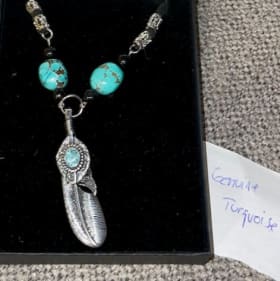 🪶 Sterling Silver & Turquoise Necklace by TJ Designs 🪶 item