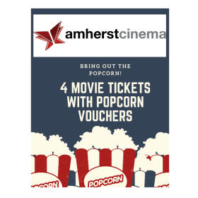 4 Movie Tickets with 4 Popcorn Vouchers at Amherst Cinema item