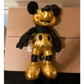 DISNEY MICKEY MOUSE MEMORIES PLUSHIE GOLD NEW 16 IN TALL item