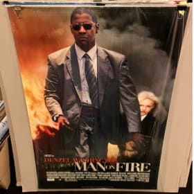 MAN ON FIRE MOVIE POSTER DENZEL TONY SCOTT 27X40 D/S item