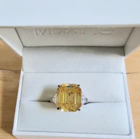 Asher Cut Yellow Saphire Ring item