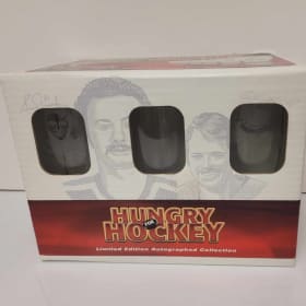 Collectible ltd edition autographed hockey glass set item