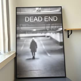 Framed Black and White Photograph item