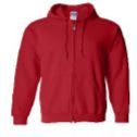 Zip hood sweatshirt 50/50 cotton/poly front pouch pocket item