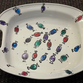 Ms. Newman candy platter item