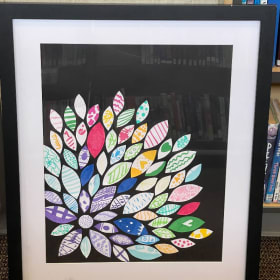 Ms. Youngblood's colorful framed art item