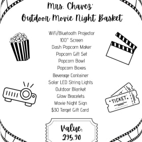 7. Mrs. Chavez’s Outdoor Movie Night Basket item