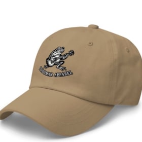 Beige Embroidered Dad Hat - Logo item