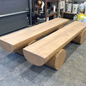 Banc bûche en bois rond (valeur de 500$) item