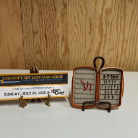 Assorted nymphs and 3 San Juan Worms in a Fishpond fly box item