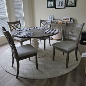 Solid Walnut Dining Room Table + 4 Chairs item