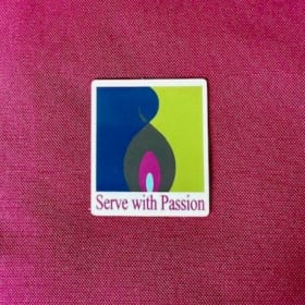 Serve with Passion Premium Vinyl Sticker (5-pack) item