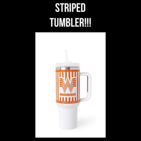 Whataburger 40 Oz striped tumbler item