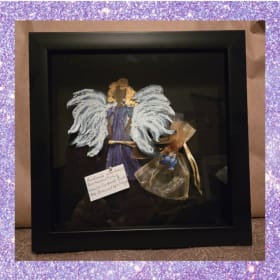 Framed Purple Angel Art item