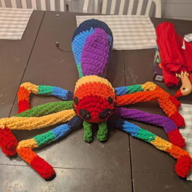 Crocheted Spider w/ Web item