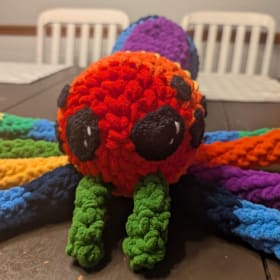 Crocheted Spider w/ Web item