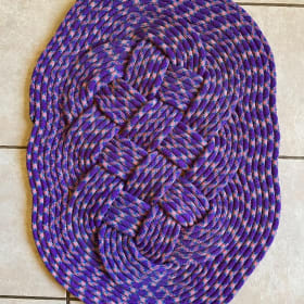 Recycled climbing rope rug. item