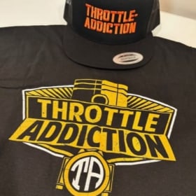 Throttle Addiction T-Shirt & Snapback Hat (XL) item