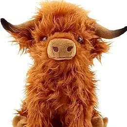 10" Brown Highland Plush Cow item