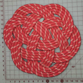 16" upcycled rope thump mat (or trivet) item