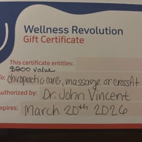 Wellness Revolution Gift Certificate item