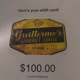 $100 eGift Card – Guillermo’s Gourmet Coffee item