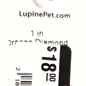 Lupine pet Reflective Dog Collar orange diamond 12-20" item