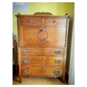 Charming Antique Oak Secretary Desk - Perfect for Your Home item