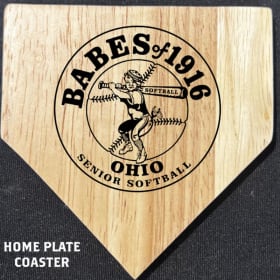 Home Plate Coaster Wood 4-Pack item