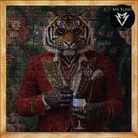 “The Boss” – Crystal Tiger in Red Suit by Mr. Bling item