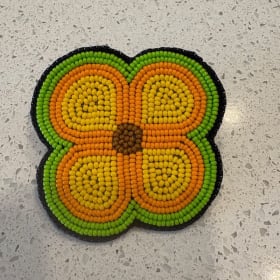 Green/Yellow Beaded Pin item