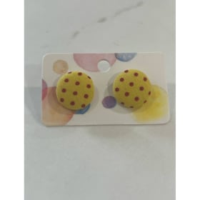 Boucles d'oreilles jaune et rouge item