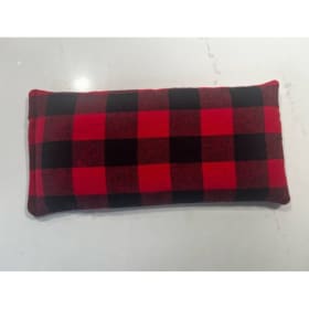 Repose-yeux à la lavande à carreaux rouges et noirs item