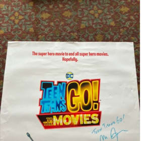 TEEN TITANS GO! TO THE MOVIES (2018) POSTER SIGNED 27x40 D/S item