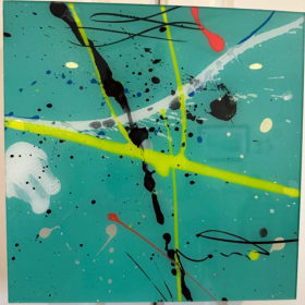 Francisco Adaro, Reverse-painted Enamel on Glass. Value $500 item