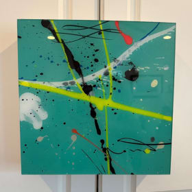 Francisco Adaro, Reverse-painted Enamel on Glass. Value $500 item