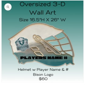 Customizable Oversized Helmet Wall Art item