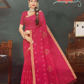Women’s Saree Fuscia 100% Cotton item