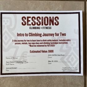 Intro climbing package at Sessions Climbing and Fitness item