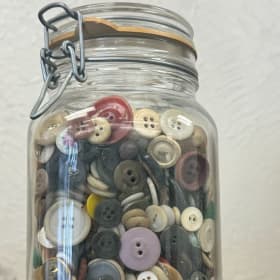 One (1) Jar of Buttons item